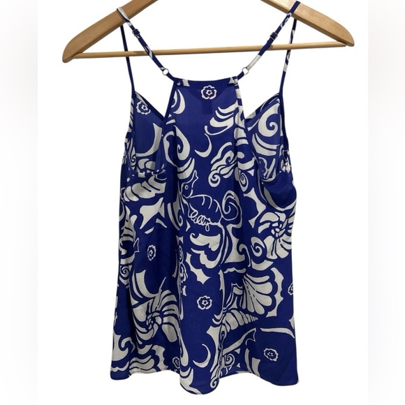 NWT Lilly Pulitzer Silk Dusk Tank Top in Spectrum Blue Tide Pools Print - XS - Picture 3 of 10